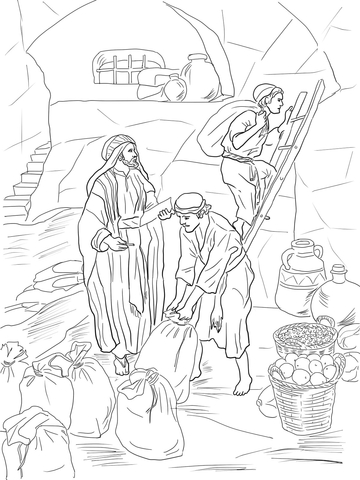 Prophet Malachi Storing Gifts In The Temple Coloring Page